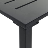 Table de bar noir 100x100x110 cm acier enduit de poudre