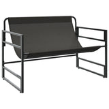 Banc de jardin avec coussin anthracite 113 cm acier