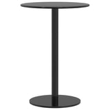 Table de jardin ronde noir Ø50x72 cm acier