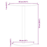 Table de jardin ronde noir Ø50x72 cm acier