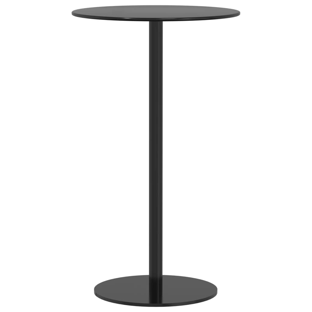 Table de jardin ronde noir Ø60x105 cm acier