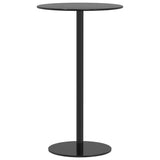 Table de jardin ronde noir Ø60x105 cm acier