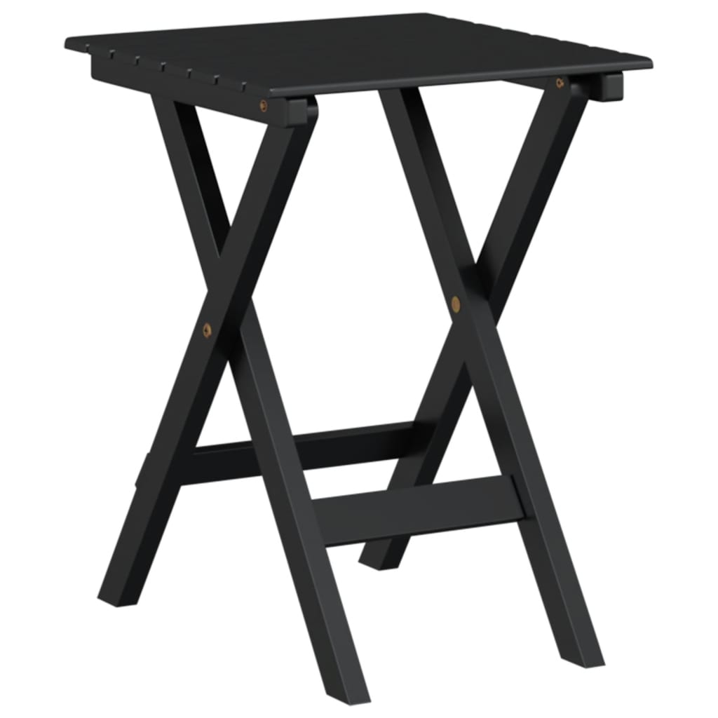 Chaises à bascule lot de 2 table pliable noir massif peuplier