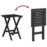 Chaises à bascule lot de 2 table pliable noir massif peuplier