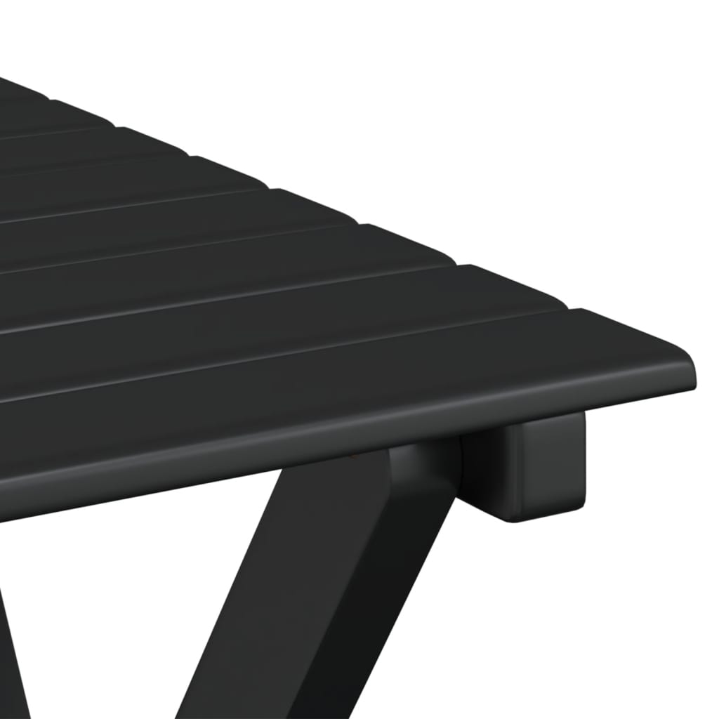 Chaises à bascule lot de 2 table pliable noir massif peuplier