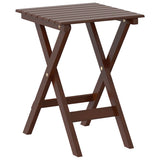 Chaises à bascule lot de 2 table pliable marron massif peuplier