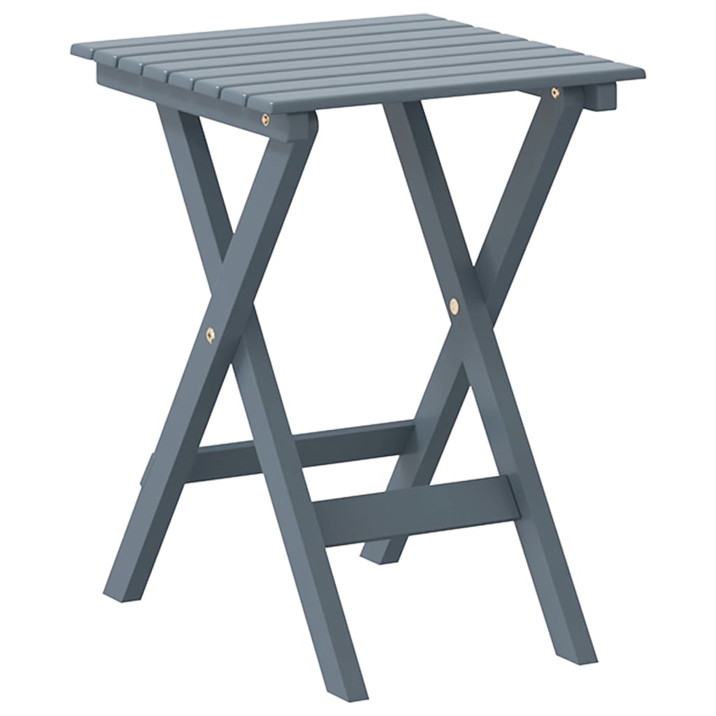 Chaises à bascule lot de 2 table pliable gris massif peuplier