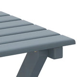 Chaises à bascule lot de 2 table pliable gris massif peuplier