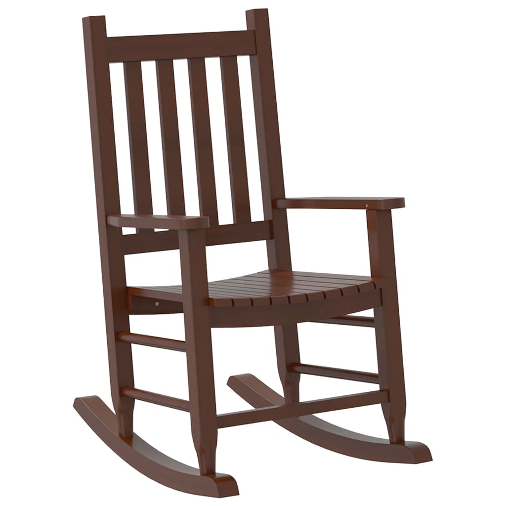 Chaises à bascule enfants lot de 2 marron bois peuplier massif