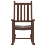 Chaises à bascule enfants lot de 2 marron bois peuplier massif