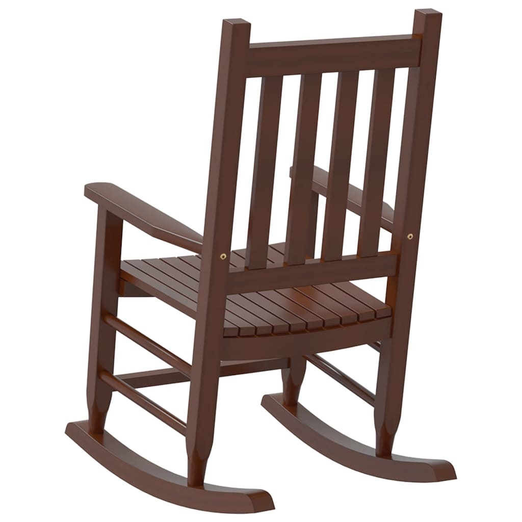 Chaises à bascule enfants lot de 2 marron bois peuplier massif