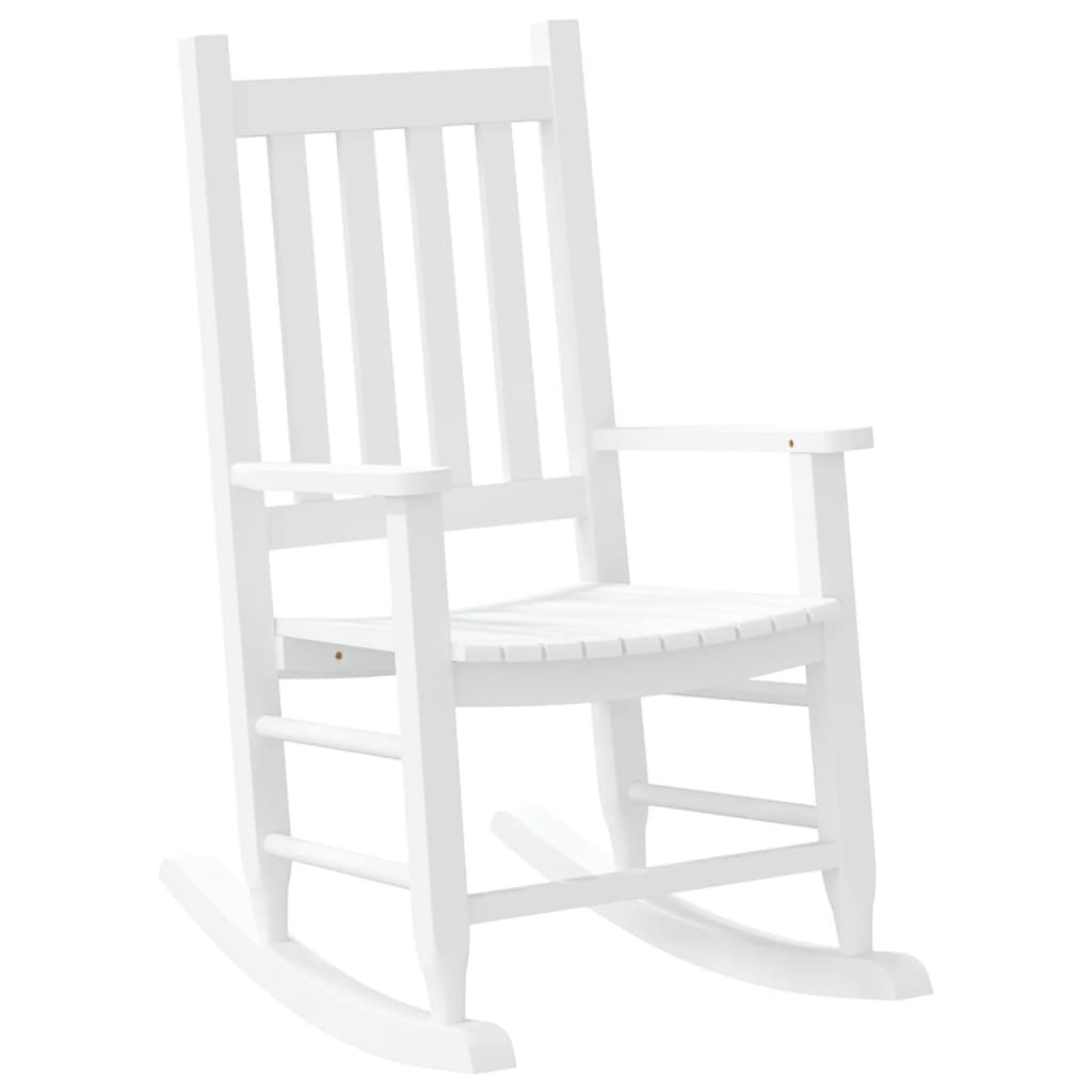 Chaises à bascule enfants lot de 2 blanc bois peuplier massif