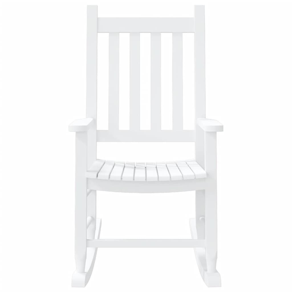 Chaises à bascule enfants lot de 2 blanc bois peuplier massif