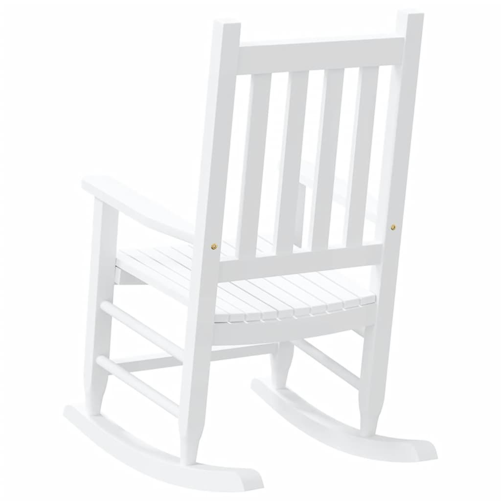 Chaises à bascule enfants lot de 2 blanc bois peuplier massif