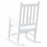 Chaises à bascule enfants lot de 2 blanc bois peuplier massif