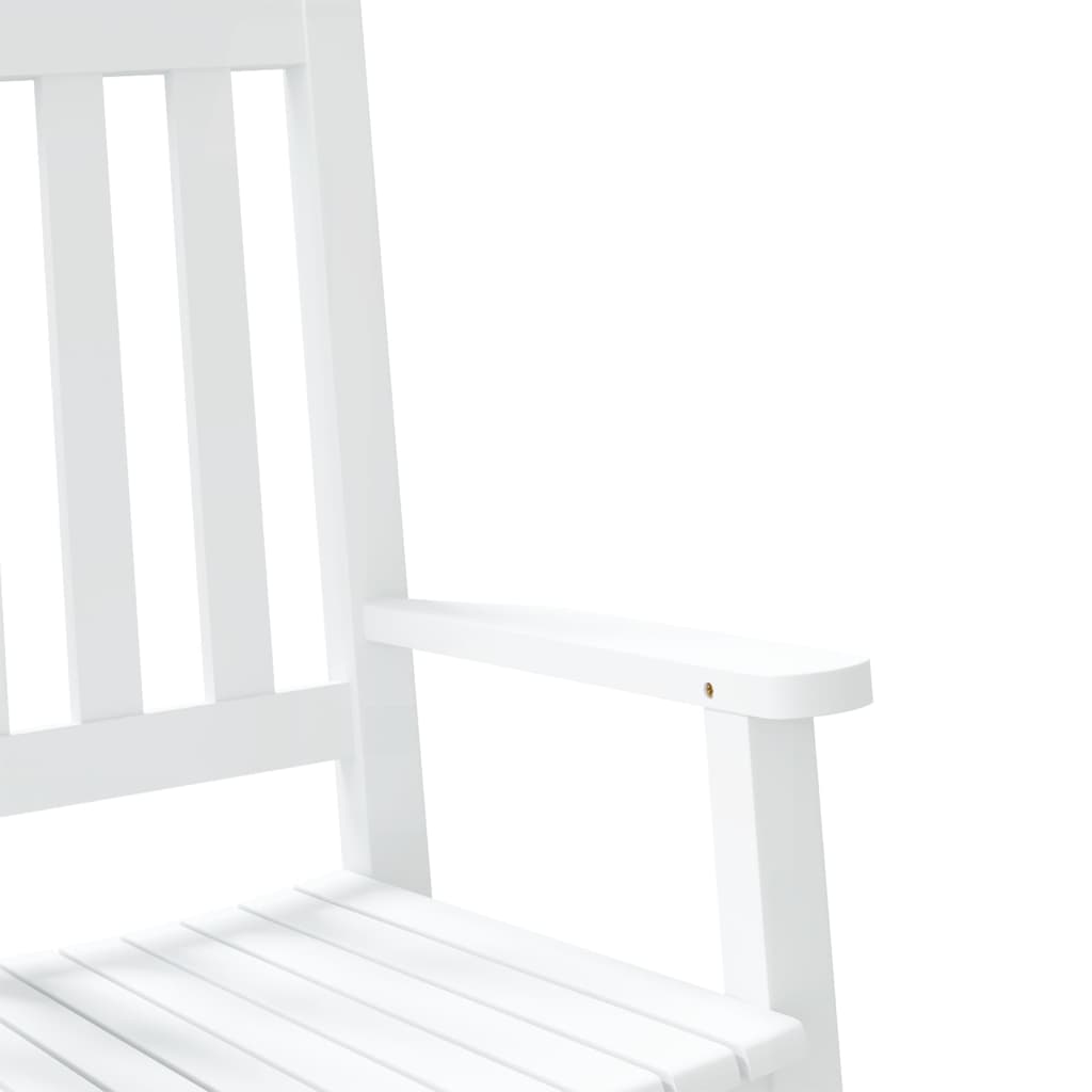 Chaises à bascule enfants lot de 2 blanc bois peuplier massif