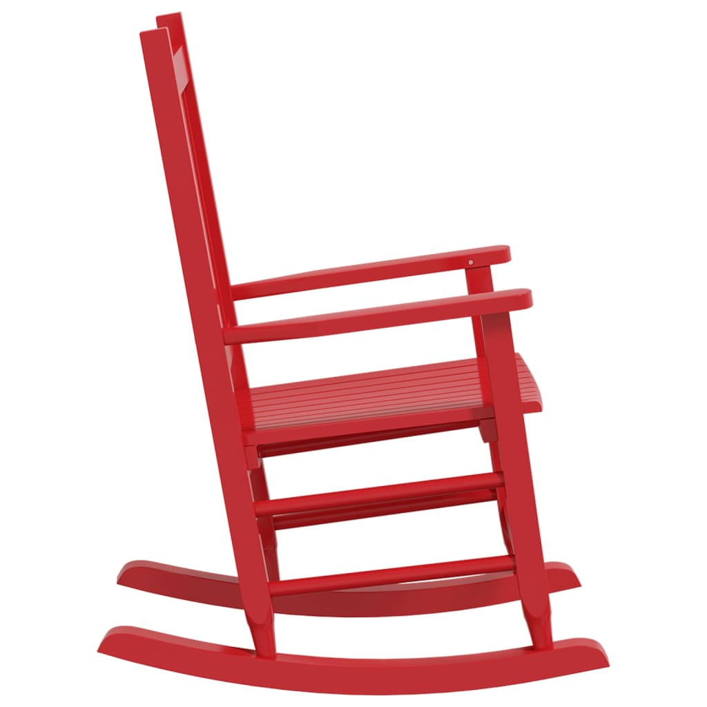 Chaises à bascule enfants lot de 2 rouge bois peuplier massif