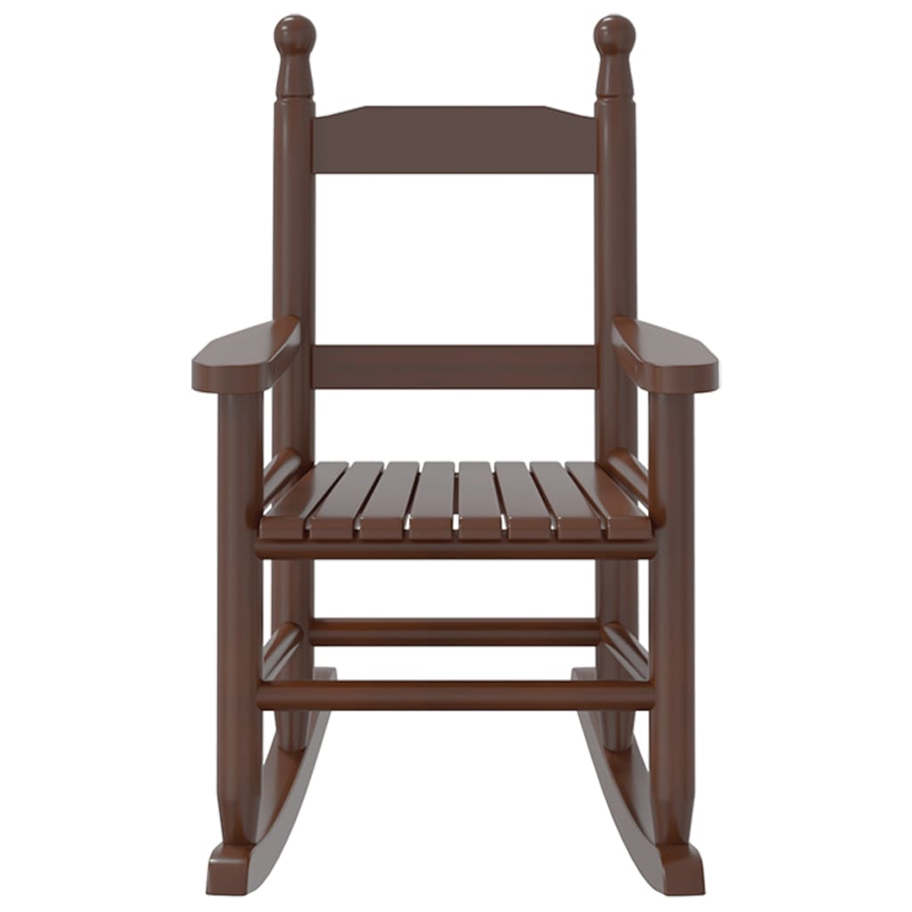 Chaises à bascule enfants lot de 2 marron bois peuplier massif