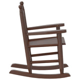 Chaises à bascule enfants lot de 2 marron bois peuplier massif