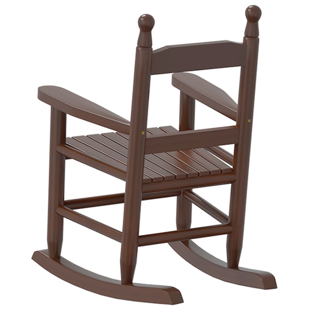 Chaises à bascule enfants lot de 2 marron bois peuplier massif