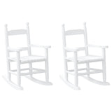 Chaises à bascule enfants lot de 2 blanc bois peuplier massif