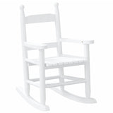 Chaises à bascule enfants lot de 2 blanc bois peuplier massif