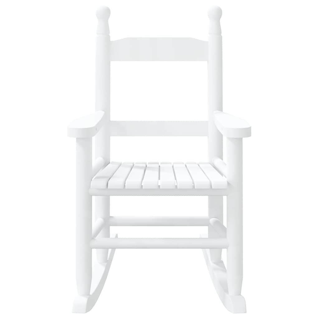 Chaises à bascule enfants lot de 2 blanc bois peuplier massif