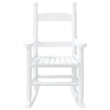 Chaises à bascule enfants lot de 2 blanc bois peuplier massif