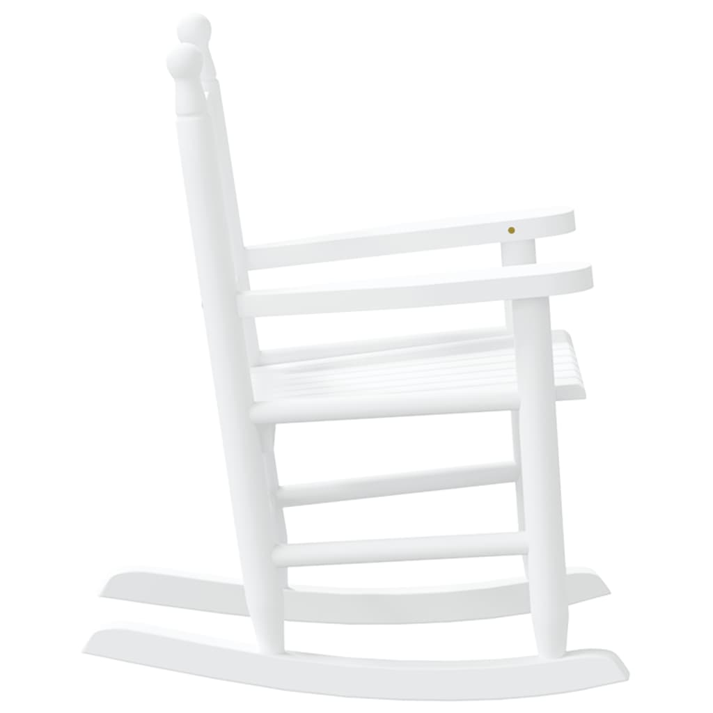 Chaises à bascule enfants lot de 2 blanc bois peuplier massif