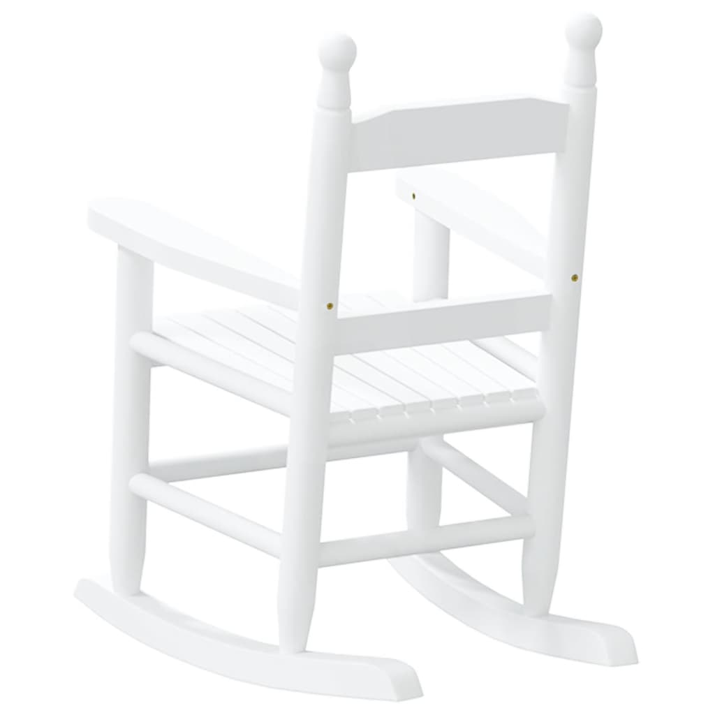 Chaises à bascule enfants lot de 2 blanc bois peuplier massif