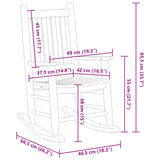 Chaises à bascule enfants lot de 2 blanc bois peuplier massif