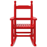 Chaises à bascule enfants lot de 2 rouge bois peuplier massif