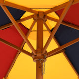 Picnic table for 4 children with parasol in fir wood