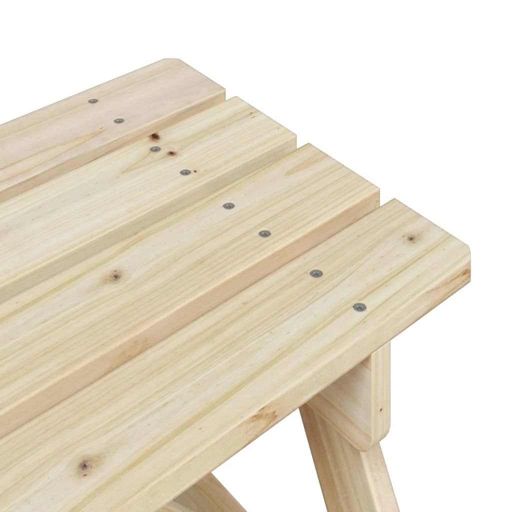 Table de pique-nique pour 4 enfants avec parasol bois de sapin