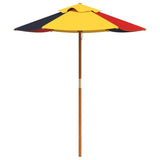 Table de pique-nique pour 4 enfants avec parasol rond sapin