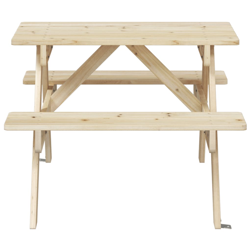 Picnic table for 4 children with parasol hole fir