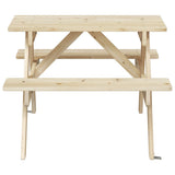 Picnic table for 4 children with parasol hole fir