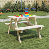 Picnic table for 4 children with parasol hole fir