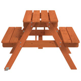 Picnic table for 4 children with parasol hole fir