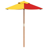 Parasol de jardin pour enfants avec poteau en bois Ø120x140 cm