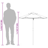 Parasol de jardin pour enfants avec poteau en bois Ø120x140 cm