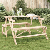 2 in 1 convertible picnic table with solid fir benches