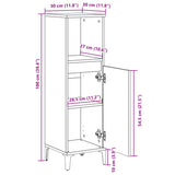 Armoire salle de bain chêne sonoma 30x30x100 cm