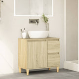 Armoire salle de bain chêne sonoma 65x33x60 cm