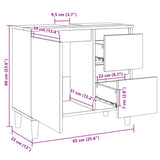 Armoire salle de bain chêne sonoma 65x33x60 cm