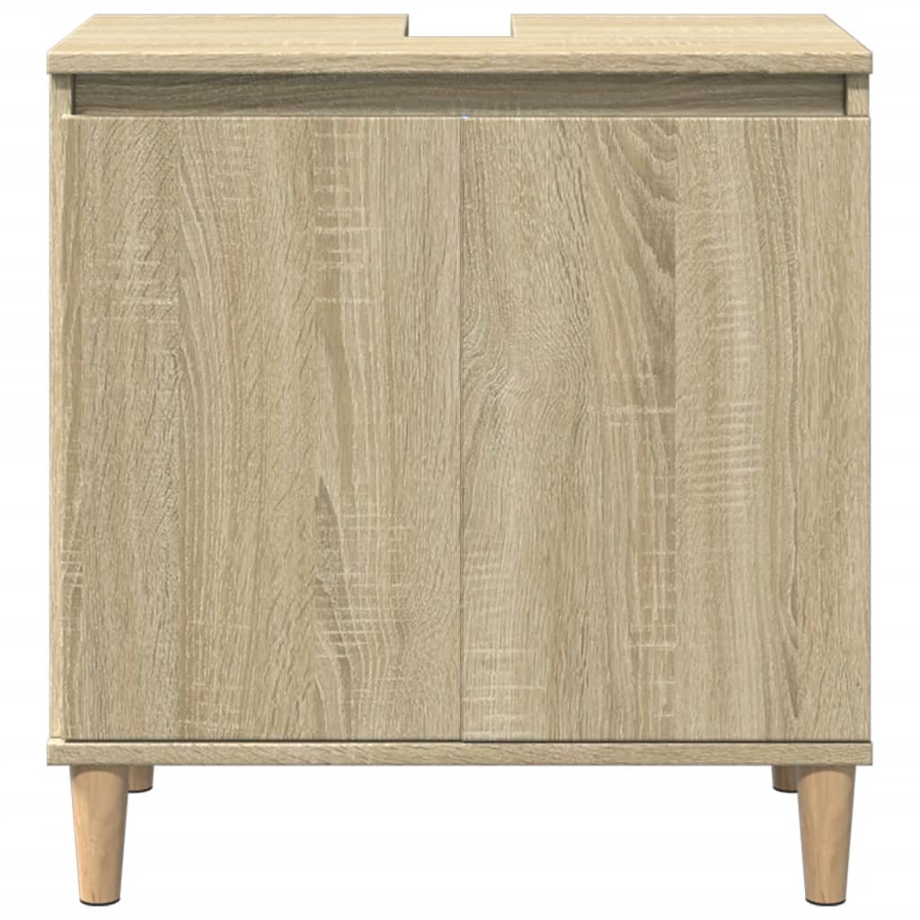 Meuble d'évier chêne sonoma 58x33x60 cm bois d'ingénierie