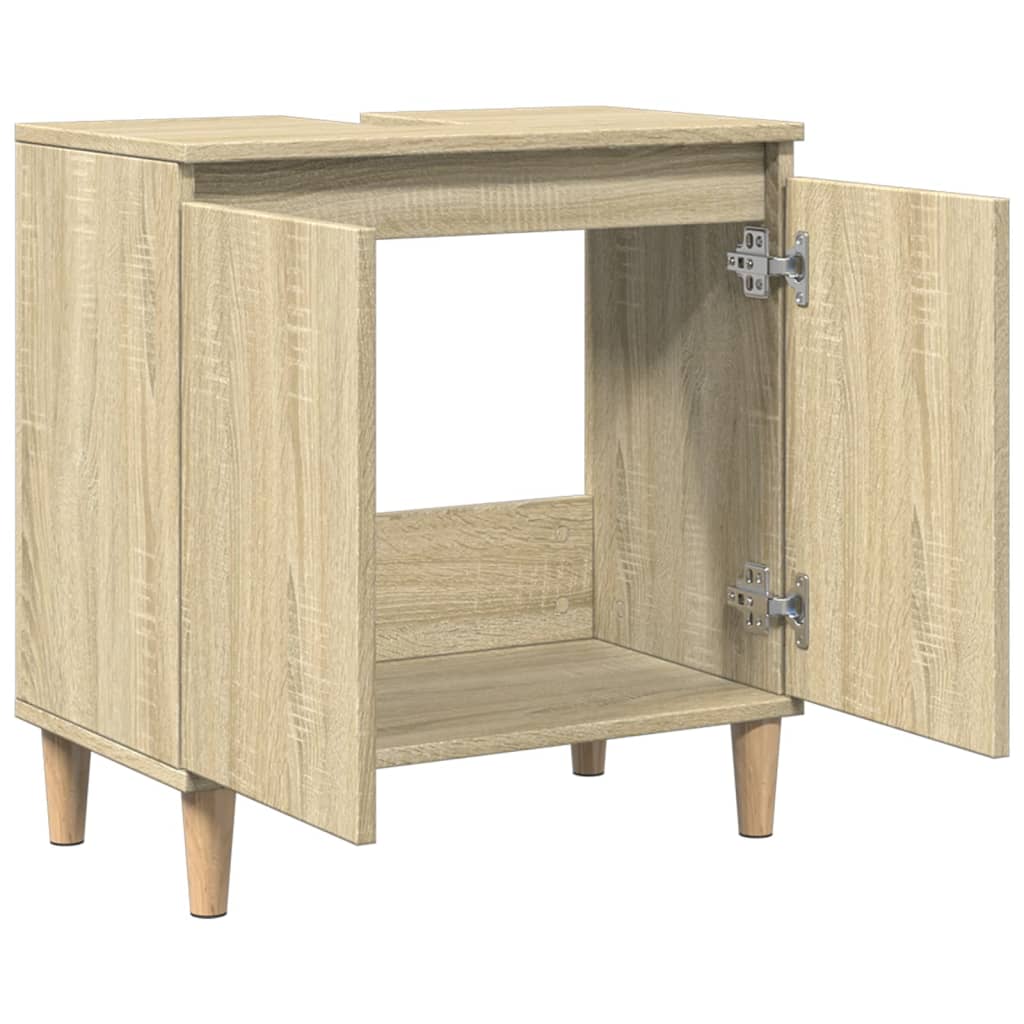 Meuble d'évier chêne sonoma 58x33x60 cm bois d'ingénierie