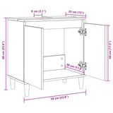 Meuble d'évier chêne sonoma 58x33x60 cm bois d'ingénierie