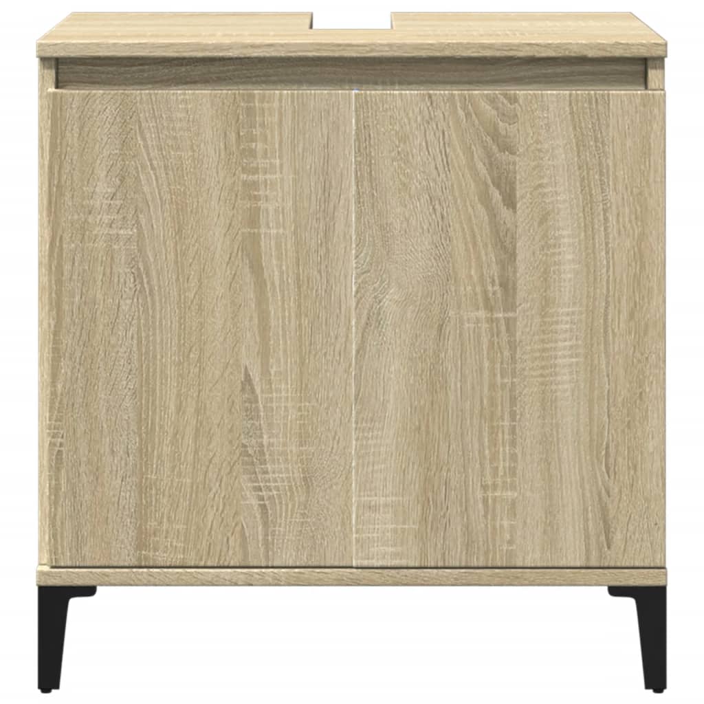 Meuble d'évier chêne sonoma 58x33x60 cm bois d'ingénierie