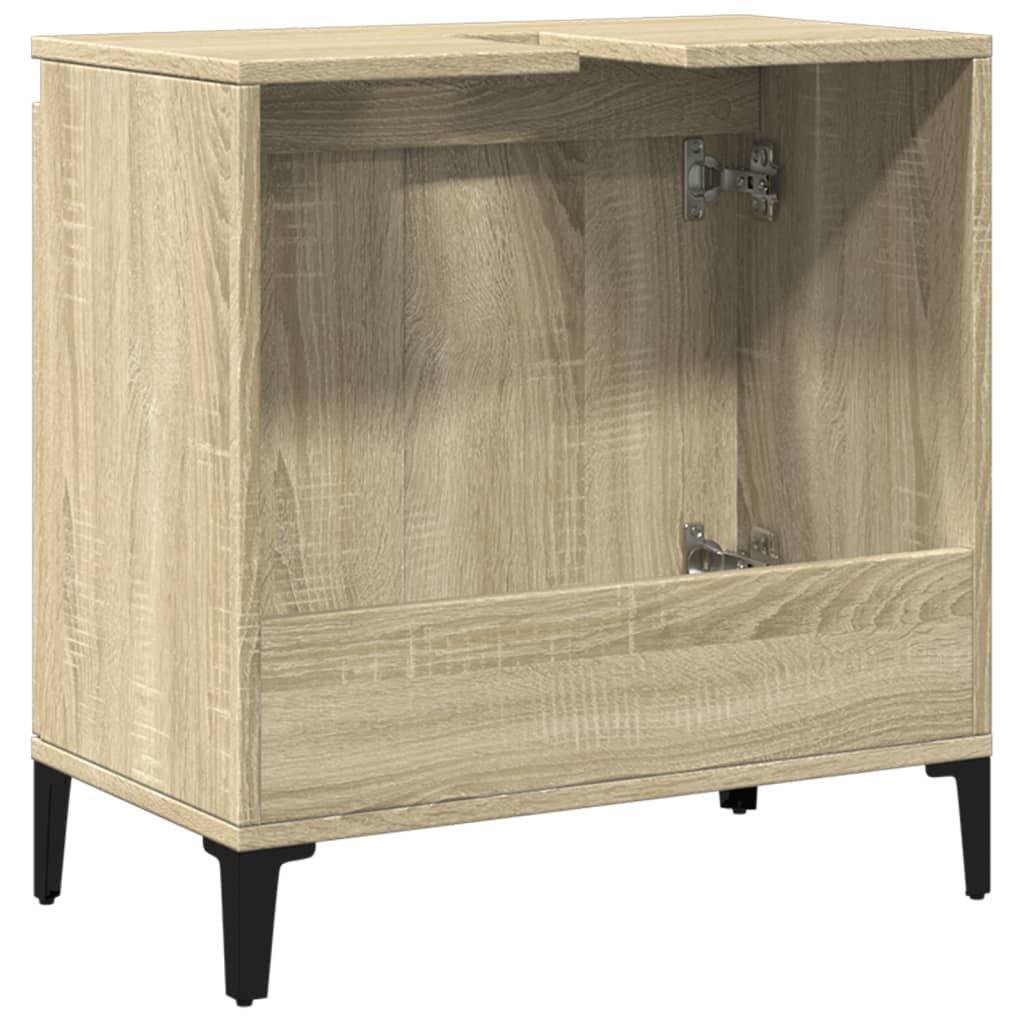 Meuble d'évier chêne sonoma 58x33x60 cm bois d'ingénierie